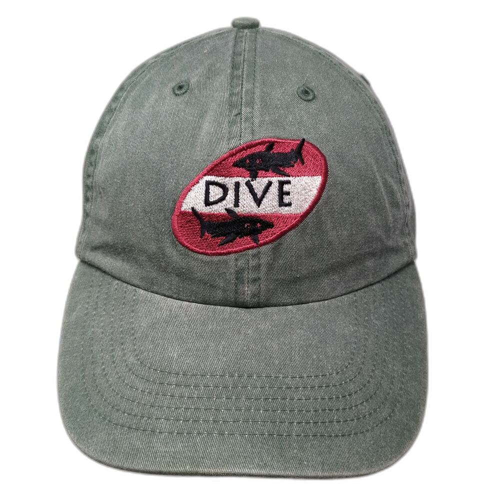 Fahrenheit Baseball Cap Green One Size Cayman Islands Sharks Dive Hat Strapback